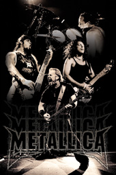 Metallica Black & White Poster