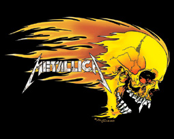 Metallica Skull & Flames Mini Poster