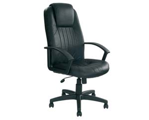 Metro leather faced high back chair