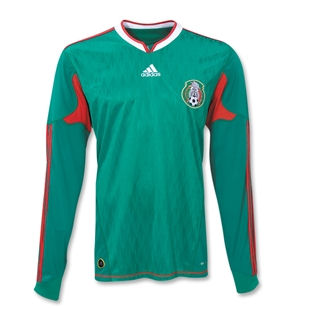 Mexico Adidas 2010-11 Mexico Adidas Long Sleeve Home Shirt