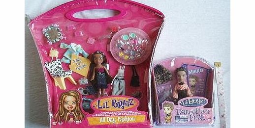 MGA - Bratz - Boyz Bratz Lil Boyz Dancefloor Funk Mikko And LIl Bratz All Day Fashion Sasha Small Doll - about 4`` inches tall