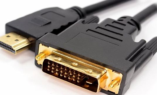 MHP� 2m DVI-D to HDMI Cable Gold For PS3, PC, DVD amp; Blu-ray Players, Set Top and SKY Boxes- HD LCD TV TFT Monitors