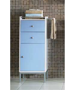 Blue and White Small Floor Cabinet Unit