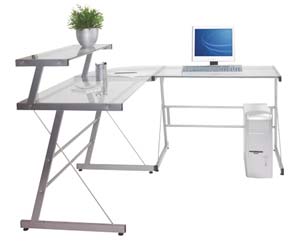 Miami glass corner workstation