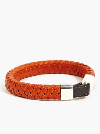 Miansai Orange Leather and Sterling Silver