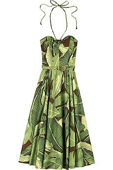 Michael Kors Banana Leaf Print Dress