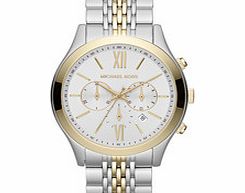 Michael Kors Brookton silver-tone and gold-tone watch