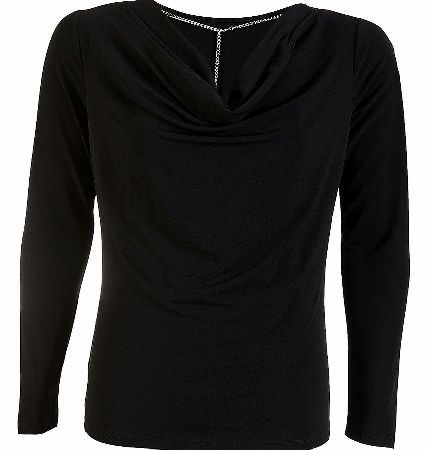 Michael Kors Cowl Back Chain Logo Top
