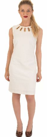 Michael Kors Cream Oval Grommet Dress