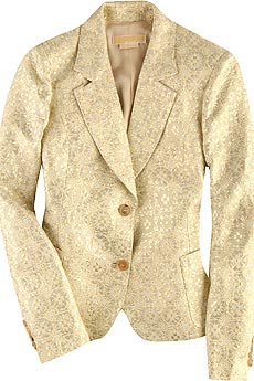Gold lurex single breasted jacket