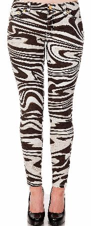 Michael Kors Marbled Zebra Print Skinny Jean