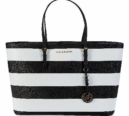 Michael Kors Medium Jet Set Travel Striped Tote