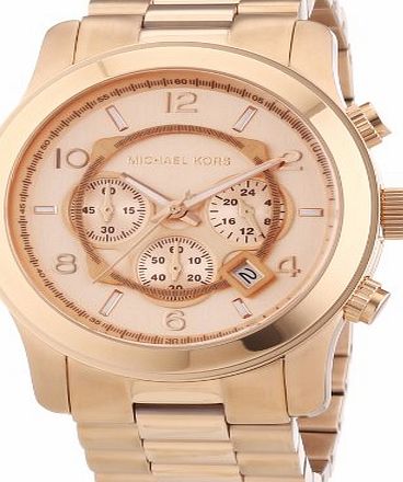 Michael Kors Mens Watch MK8096 With Rose Gold Dial And Rose Gold Plated Bracelet