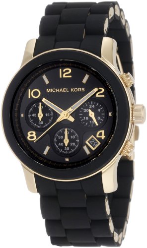Michael Kors Mk5191 Ladies Watch with Black Pu Wrap Bracelet and Black Dial