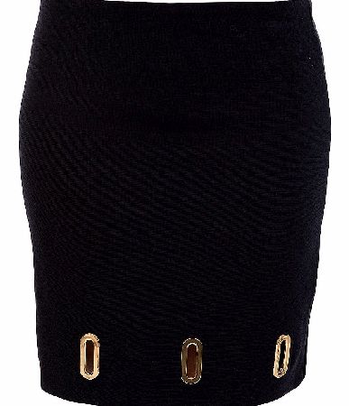 Michael Kors Oval Grommet Navy Skirt