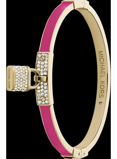 Michael Kors Pink Enamel Padlock Bangle MKJ3480710