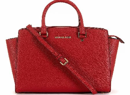 Michael Kors Selma Satchel Handbag Red