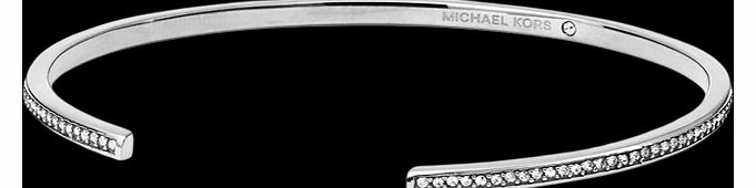 Michael Kors Silver Coloured Bar Motif Open Cuff