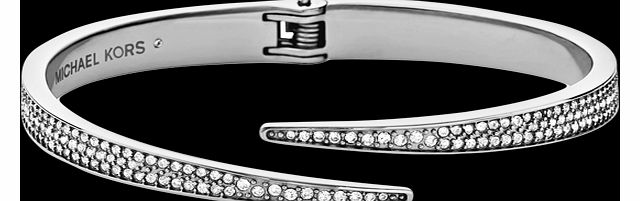 Michael Kors Silver Coloured Pave Hinge Bracelet