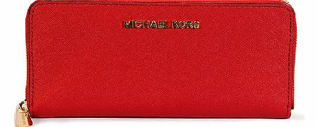 Michael Kors Womens Continental Zip Purse Red