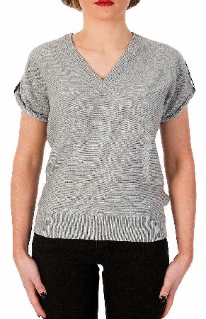 Michael Kors Womens Grey Shortsleeve Rolltab