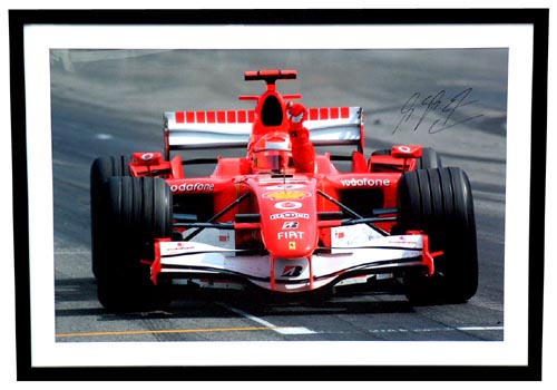 Michael Schumacher signed over-sized photo presentation