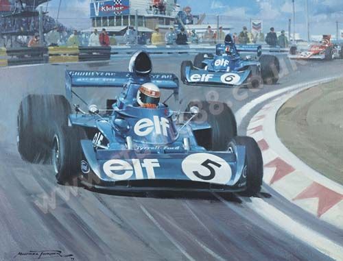 Michael Turner 1973 Dutch Grand Prix Jackie Stewart Print