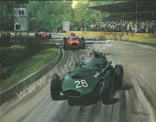 Italian Grand Prix Monza 1958 - Tony Brooks Print