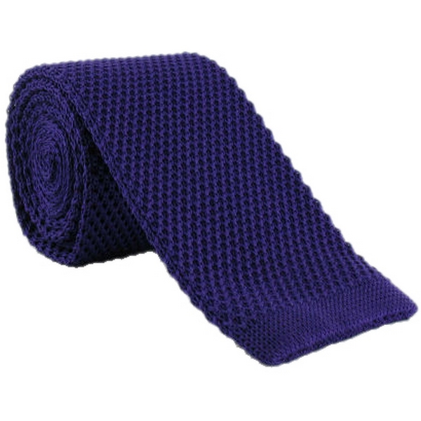 Michelsons of London Purple Skinny Silk Knitted Tie by Michelsons