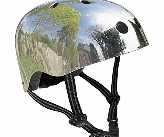 Micro Safety Helmet: Mirrored Silver (Medium)
