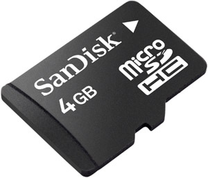 Secure Digital High Capacity (Micro SDHC) Memory Card - 4GB - Sandisk