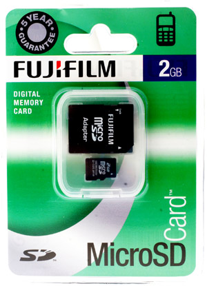 micro Secure Digital (Micro SD) Memory Card - 2GB - Fujifilm
