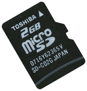 Micro Secure Digital (MicroSD/Transflash) Memory Card - 2GB - Toshiba