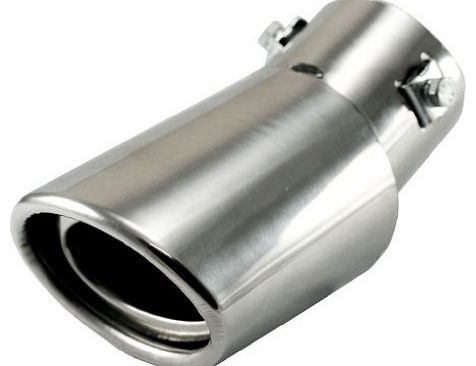 Micro Trader Stainless Steel Drop Down Car Exhaust Tail Pipe Muffler - Sliver
