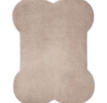 Microdry Bone Shaped Pet Mat, 64 x 91 cm, Large, Deep Linen