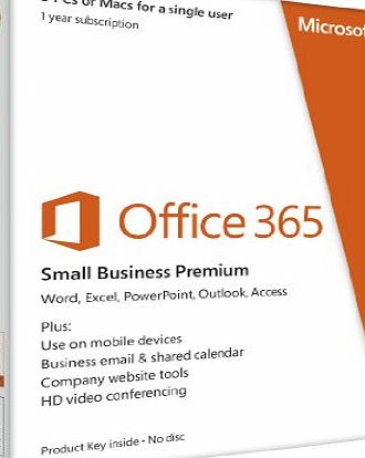 Microsoft Office 365 Small Business Premium - 1 Year Subscription (PC/Mac/Android)