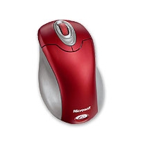 Wireless Optical Mouse Tilt Wheel USB Red