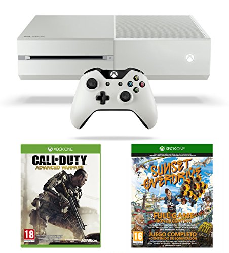 Microsoft Xbox One White Console with Sunset Overdrive and Call of Duty: Advanced Warfare