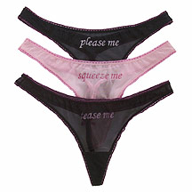 Midnight by Myla Pack of three mesh thongs