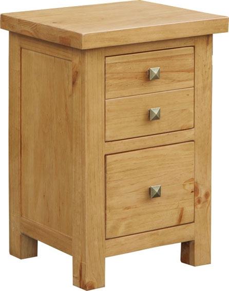 MIDWAY Pine 2 Drawer Bedside Table