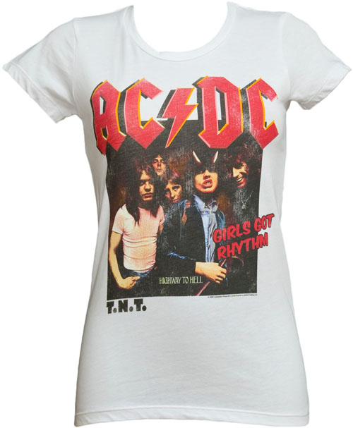 AC/DC Girls Got Rhythm Ladies T-Shirt from Mighty Fine
