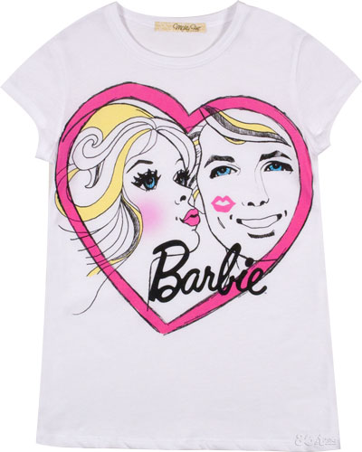 Mighty Fine Barbie Smooch Ladies T-Shirt from Mighty Fine