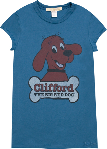 Mighty Fine Clifford The Big Red Dog Ladies T-Shirt from Mighty Fine