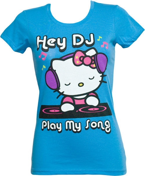 mighty-fine-dj-hello-kitty-ladies-t-shir