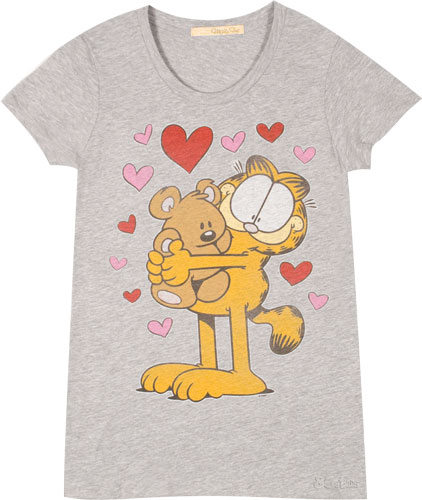 Garfield and Pooky Ladies T-Shirt from Mighty Fine