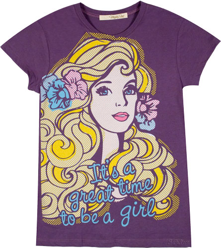 Mighty Fine Good Time Girl Ladies Barbie T-Shirt from Mighty Fine