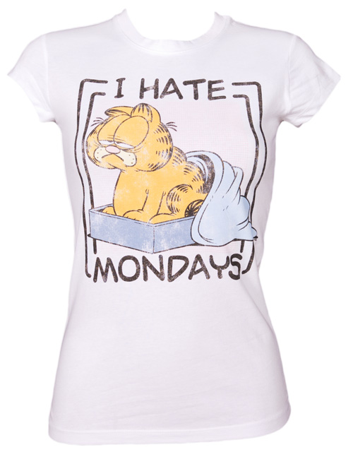 Mighty Fine I Hate Mondays Ladies Garfield T-Shirt from