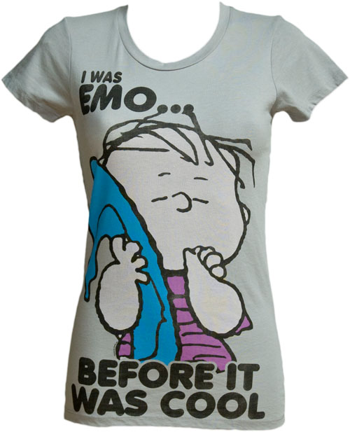 Mighty Fine I Was Emo Before It Was Cool Ladies Snoopy T-Shirt from Mighty Fine