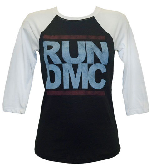 Mighty Fine Lades Run DMC Baseball T-Shirt from Mighty Fine