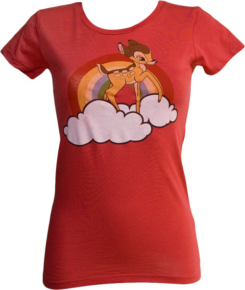 Mighty Fine Ladies Bambi Rainbow T-Shirt from Mighty Fine
